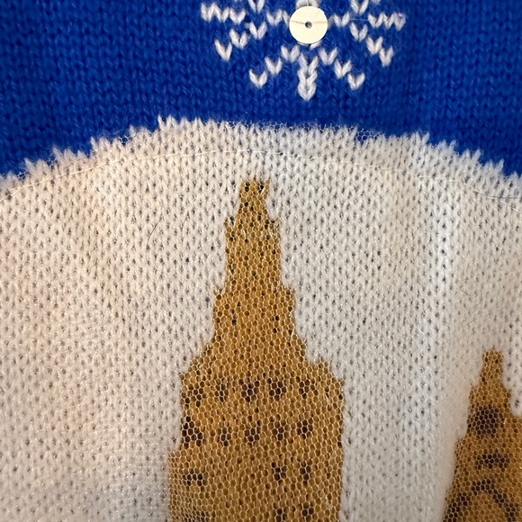 Faith & Zoe Girls Holiday Sweater w Snowglobe decor XS - Picture 4 of 5